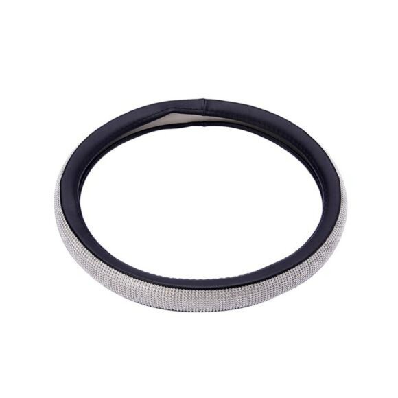 Rhinestone Crystal Bling Diamond Steering Wheel Covers Cool Car Accessories Gift - Picture 2 of 4